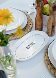 Hermia Juego de Platos DLY013 Blanco de 2 Piezas